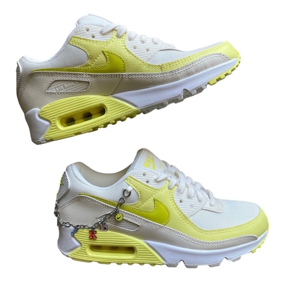nike air max 90 yellow with charms